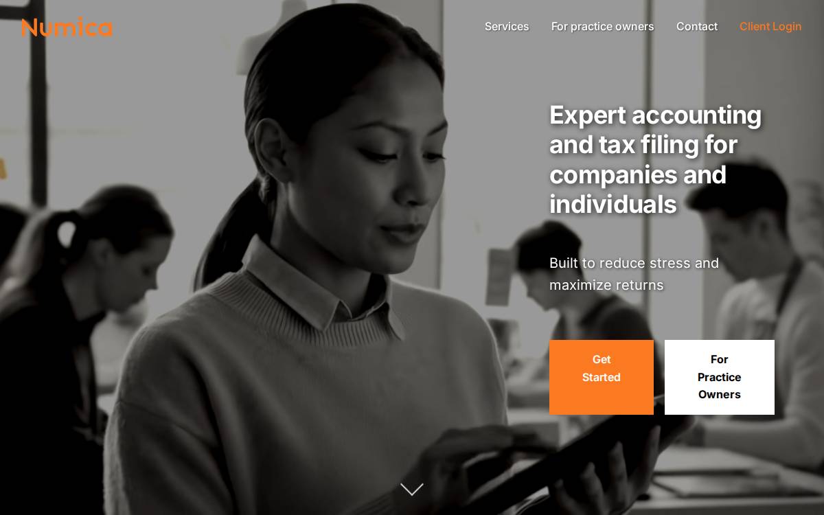 Numica website preview