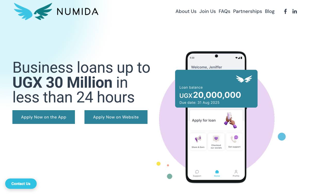 Numida website preview