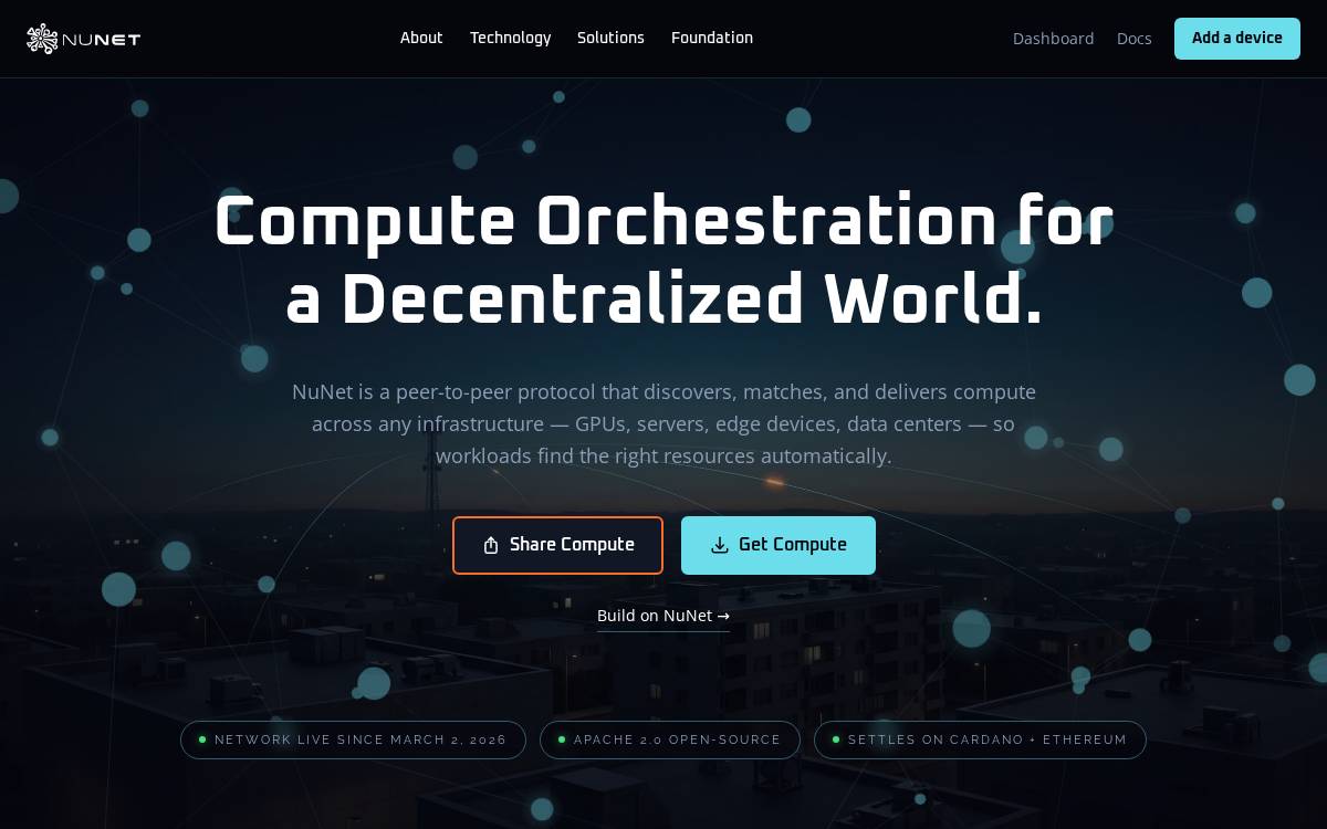 Nunet website preview