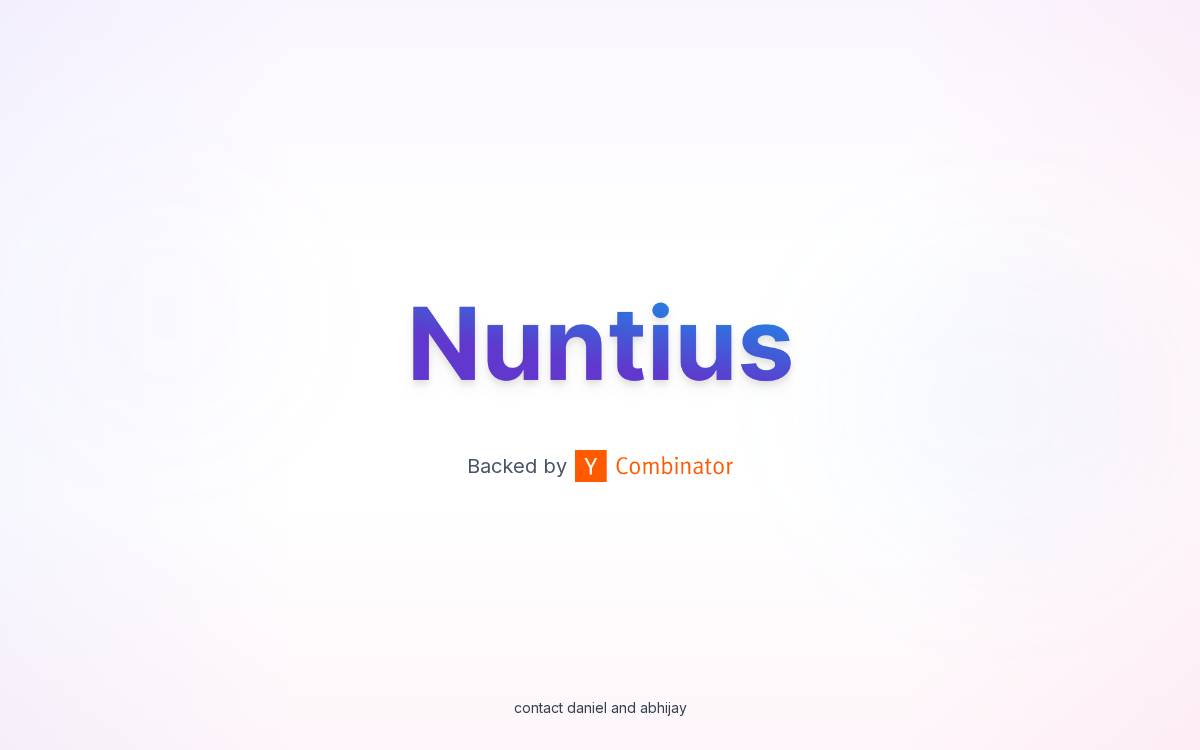Nuntius website preview