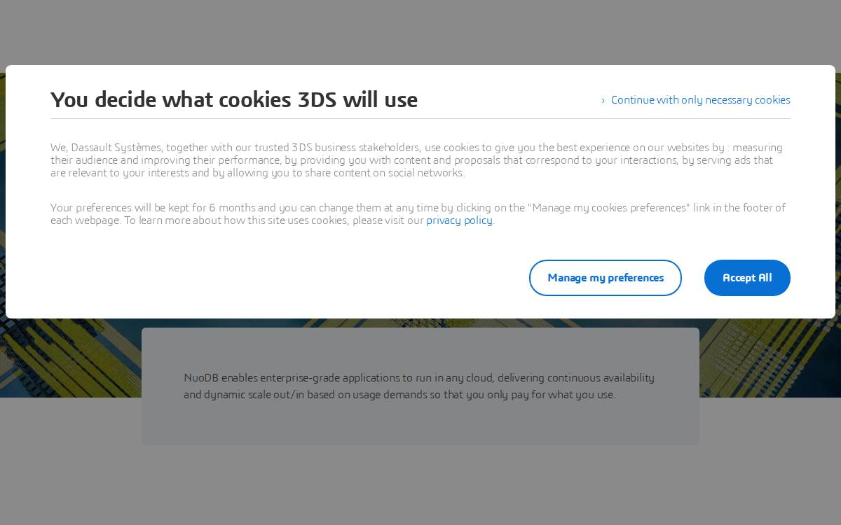 Nuodb website preview