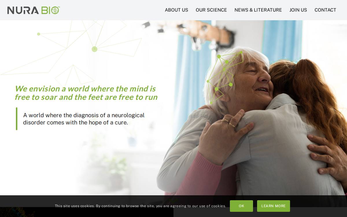 Nura Bio website preview