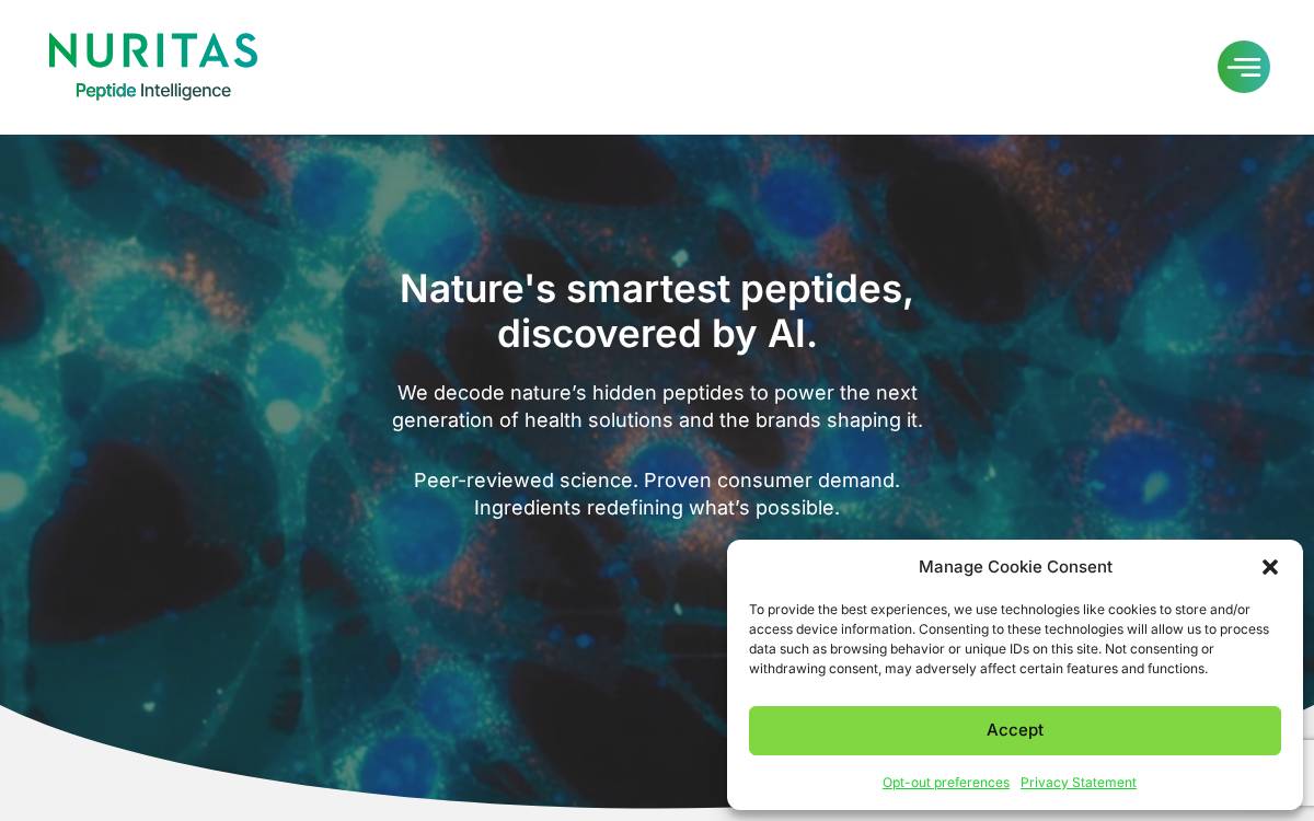 NURITAS website preview