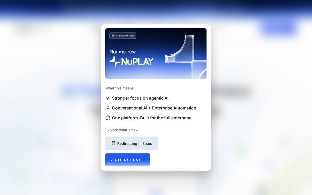 Nurix AI website preview