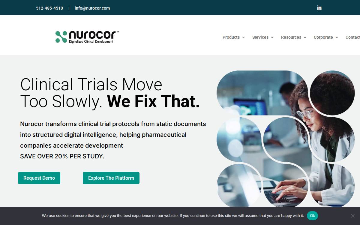 Nurocor website preview
