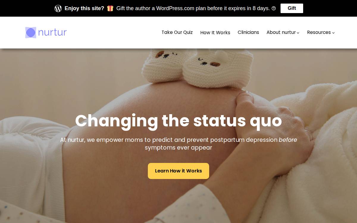 nurtur website preview