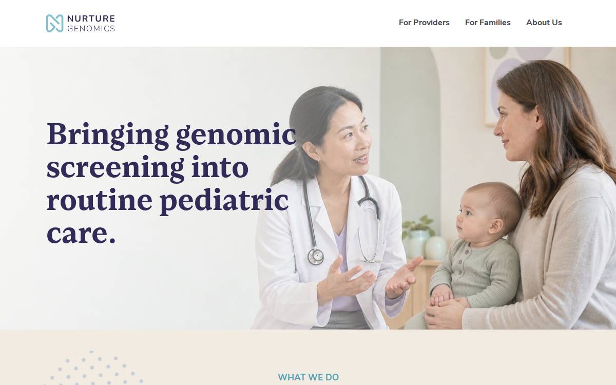 Nurture Genomics website preview