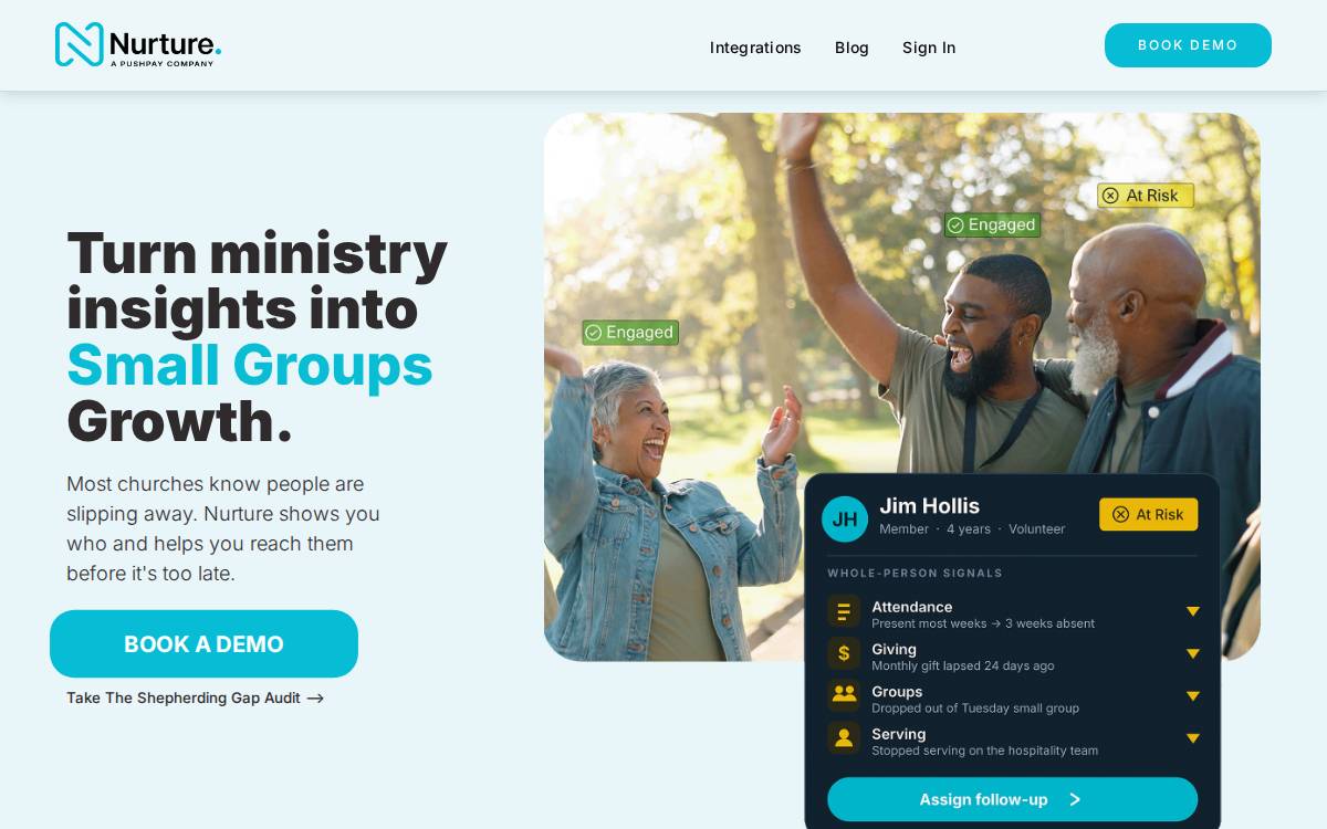 Nurture website preview