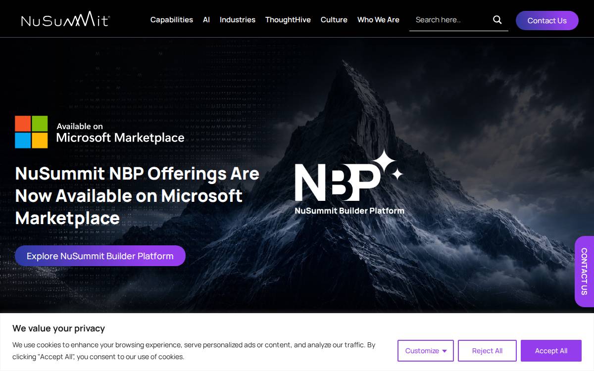 Nusummit website preview