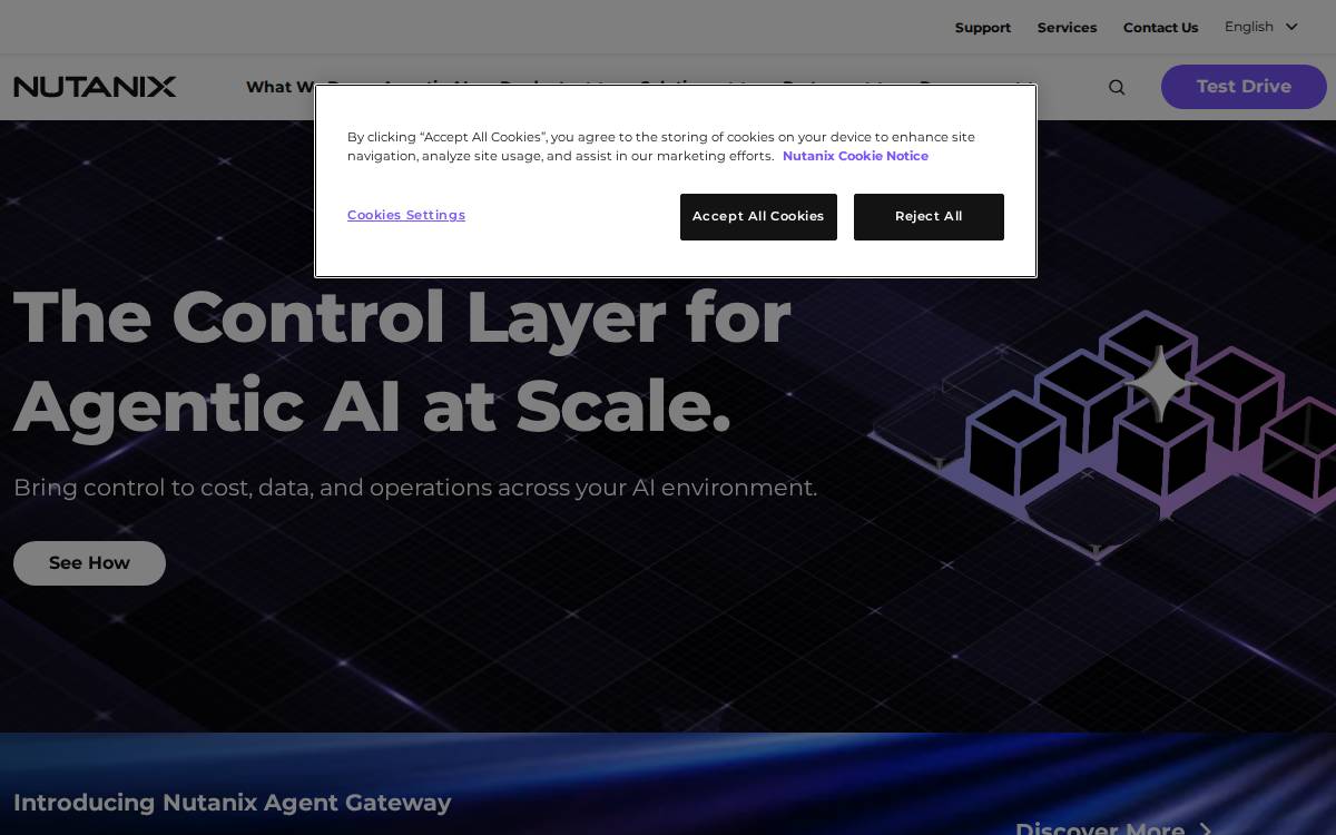 Nutanix website preview