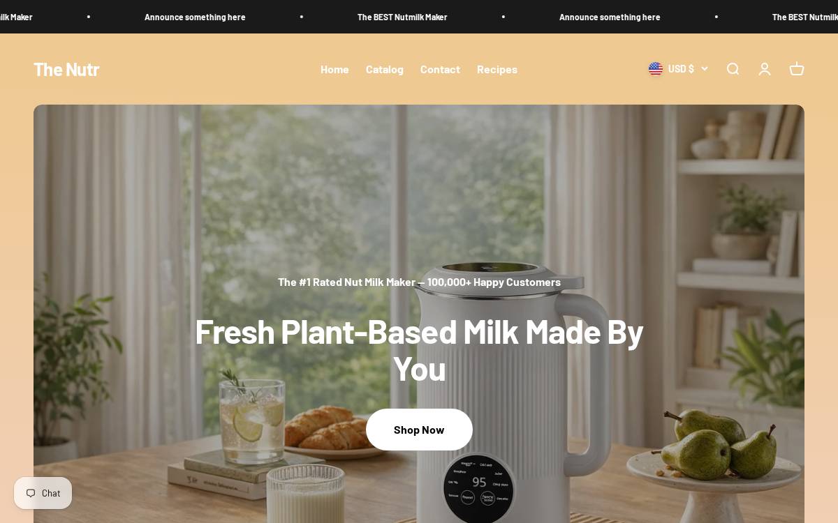 Nutr website preview