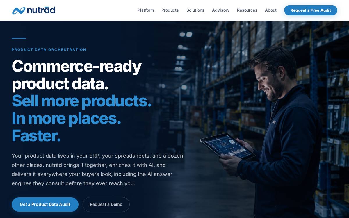 Nutrad website preview