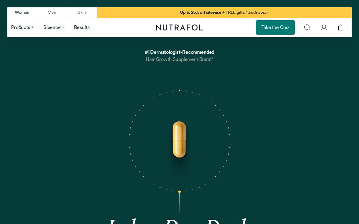 Nutrafol website preview