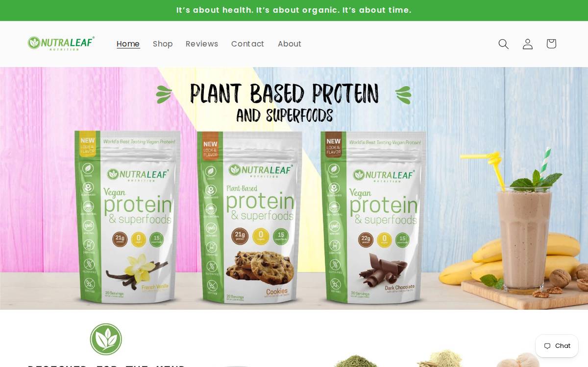 Nutraleaf website preview