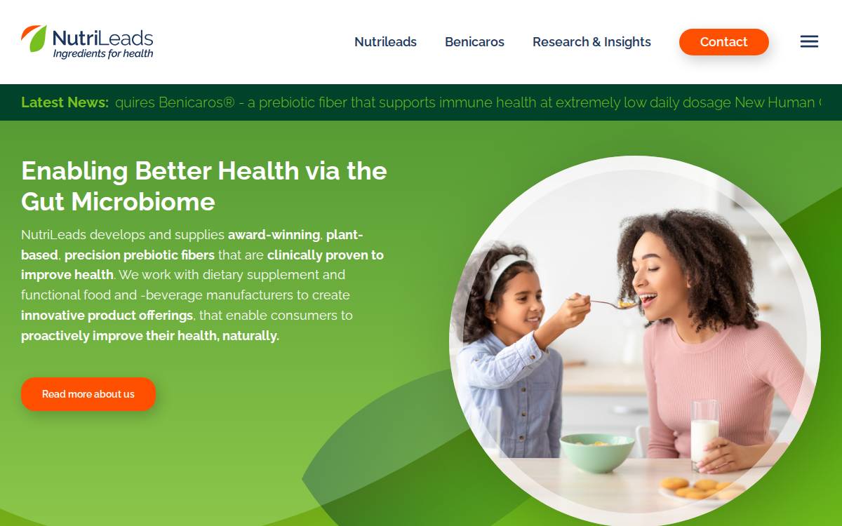 NutriLeads website preview