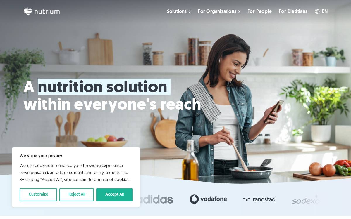 Nutrium website preview