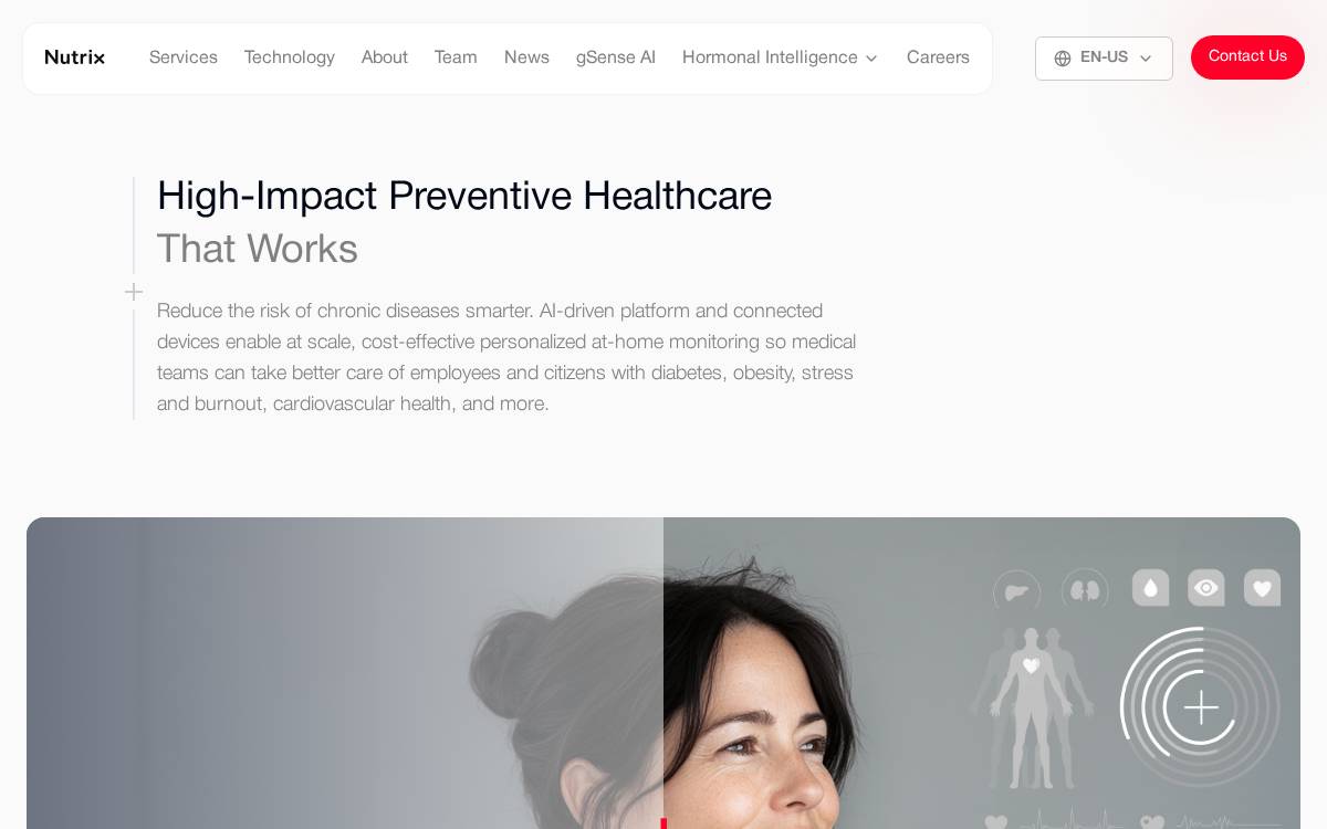 Nutrix website preview