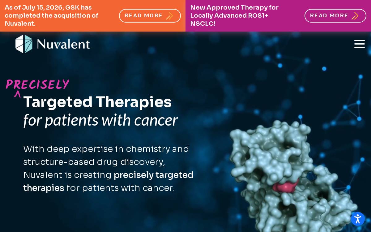 Nuvalent website preview
