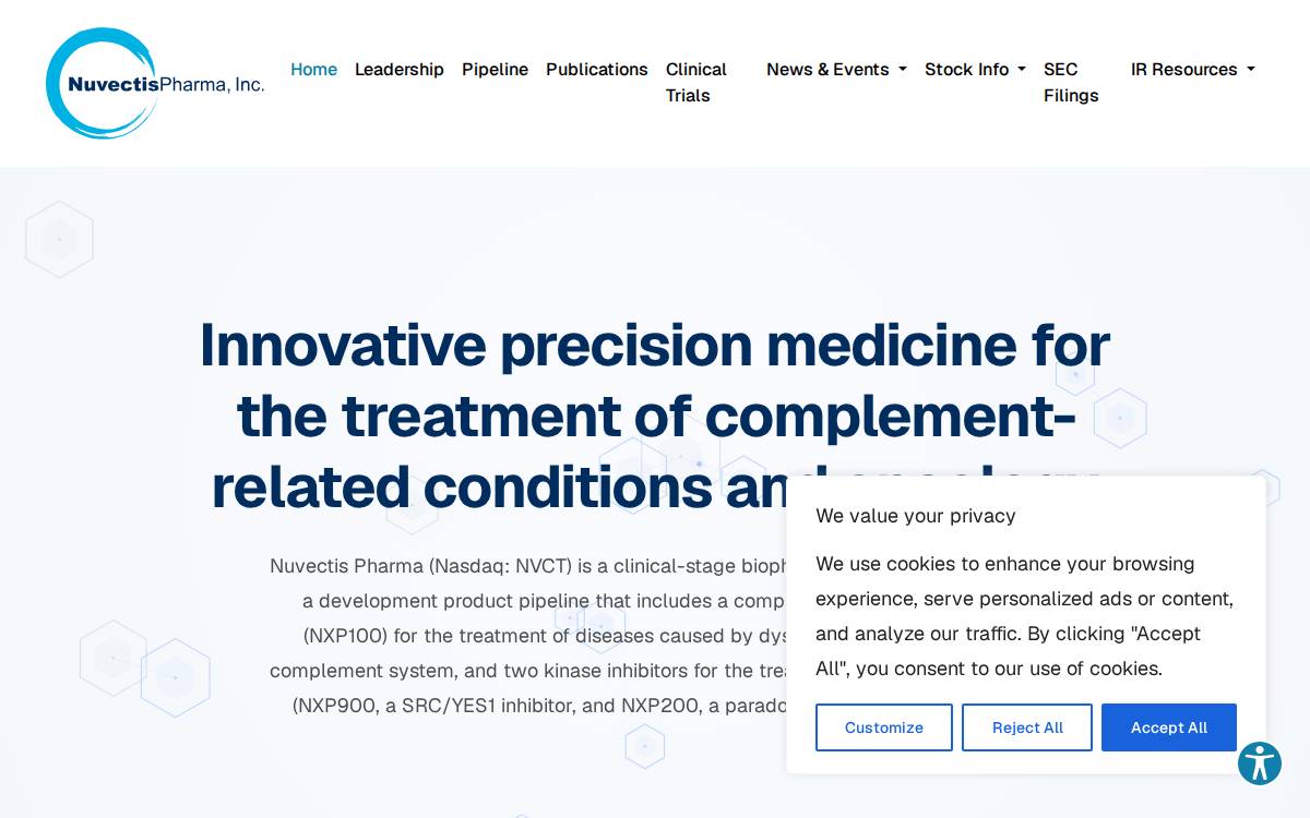 Nuvectis website preview