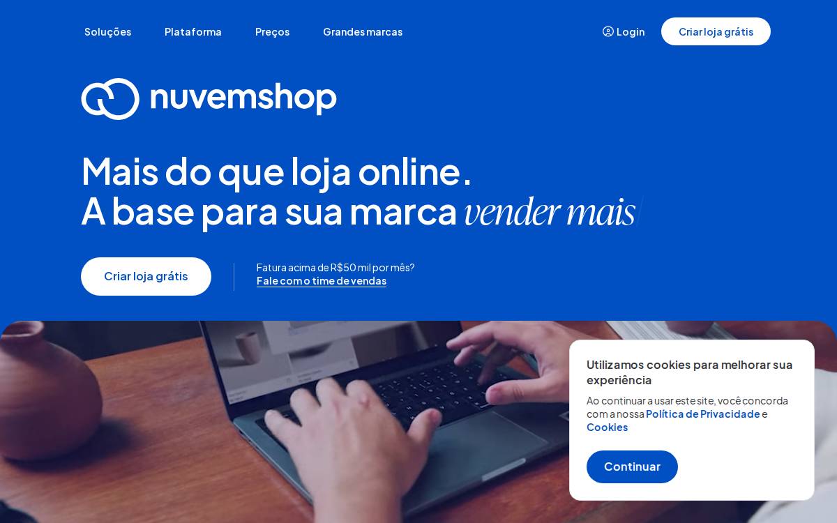 Nuvemshop website preview