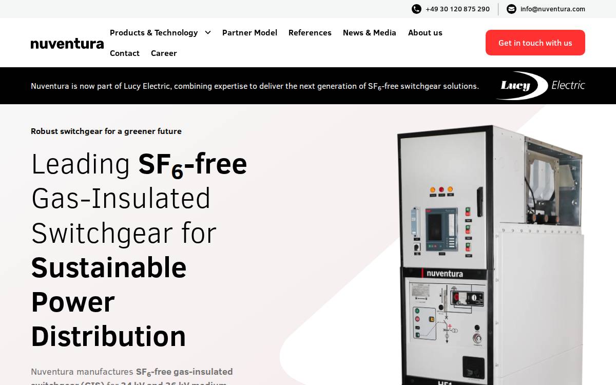 Nuventura website preview