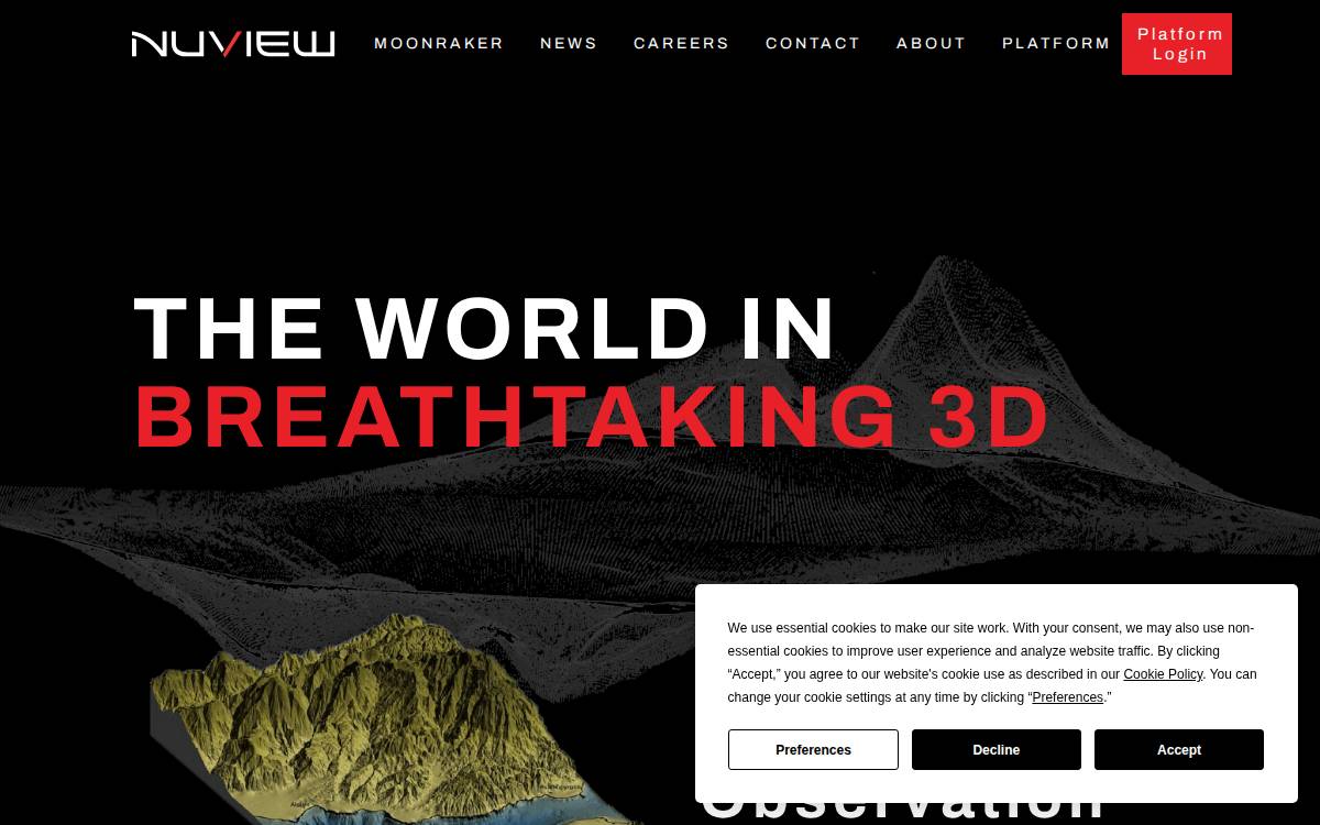 NUVIEW website preview