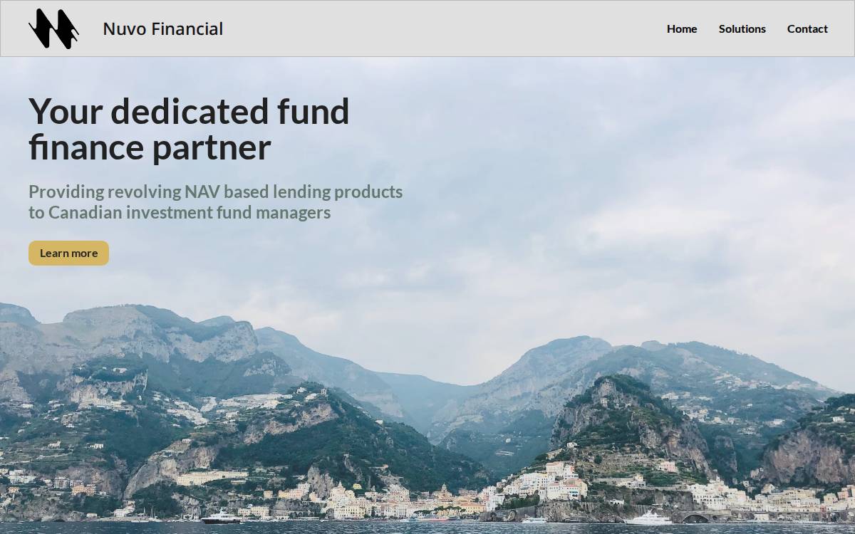 Nuvo Financial website preview