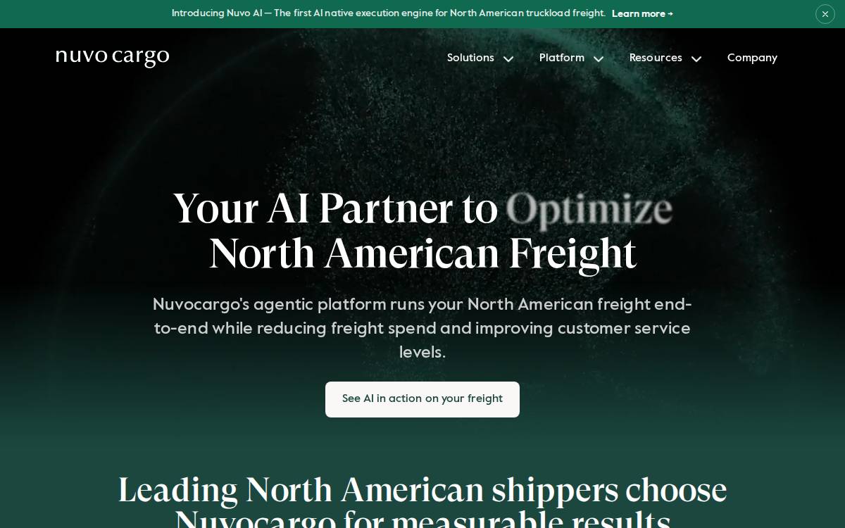 Nuvocargo website preview