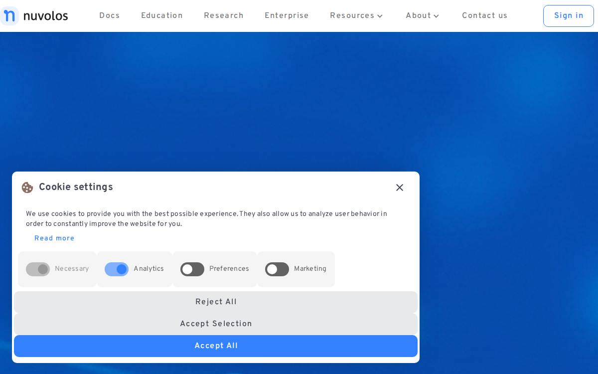 Nuvolos website preview