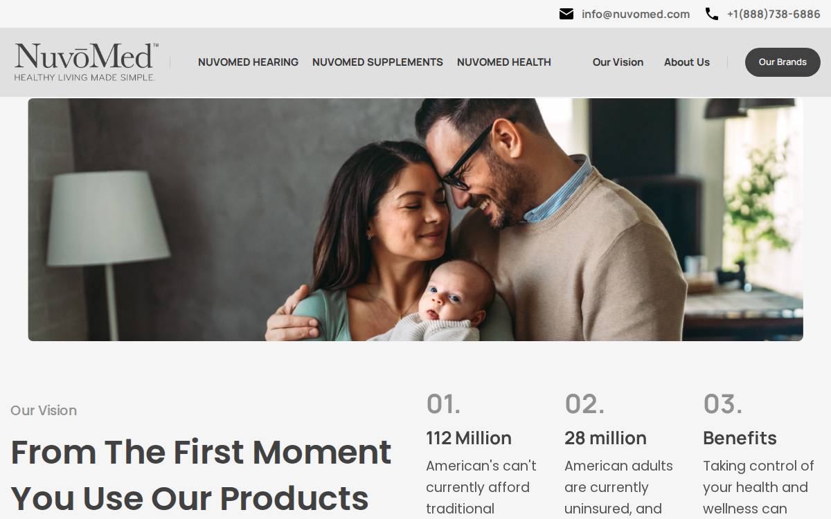 Nuvomed website preview