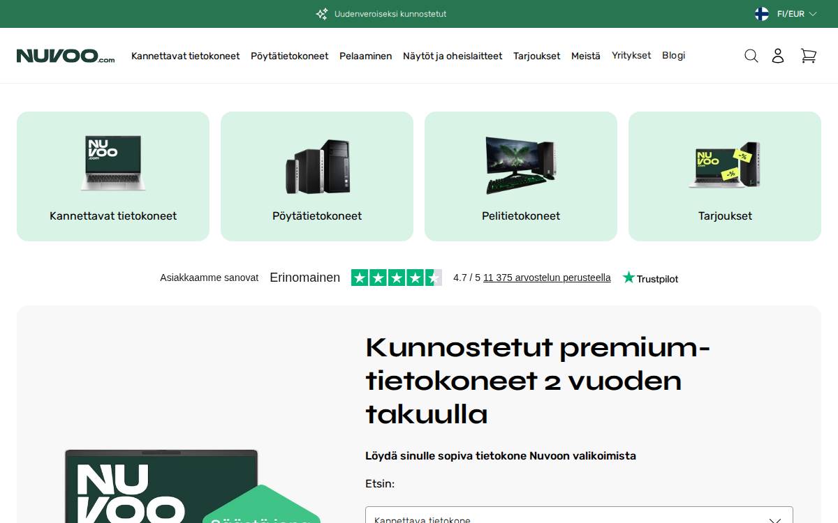Nuvoo website preview