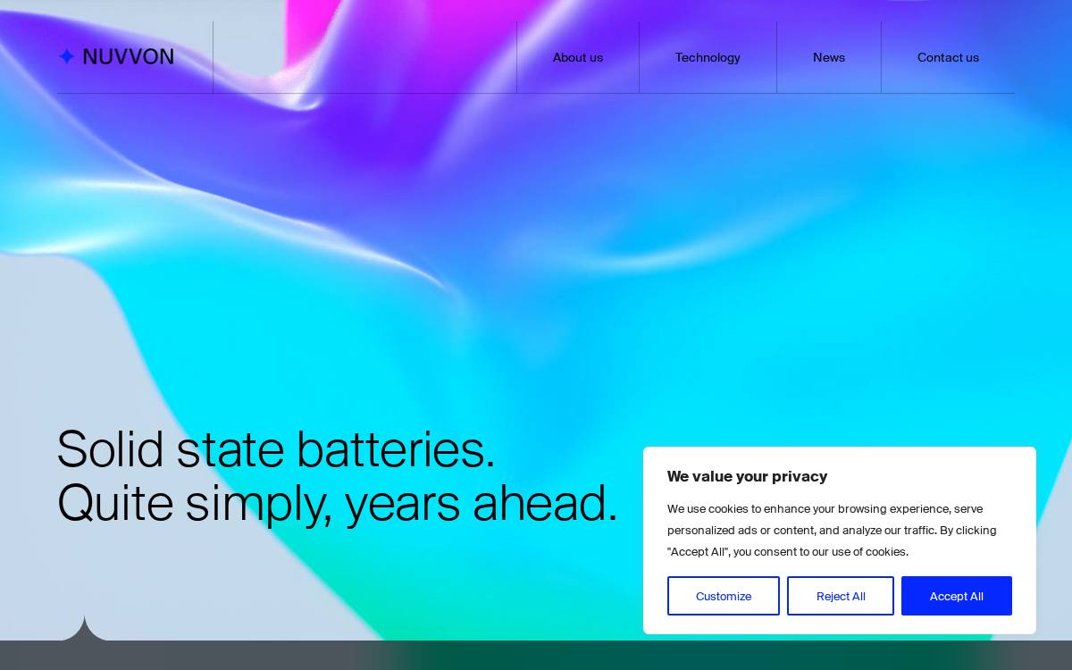 Nuvvon website preview
