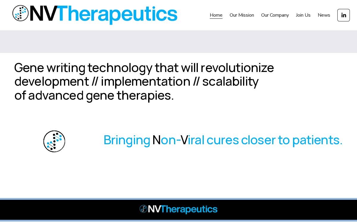 NV Therapeutics website preview
