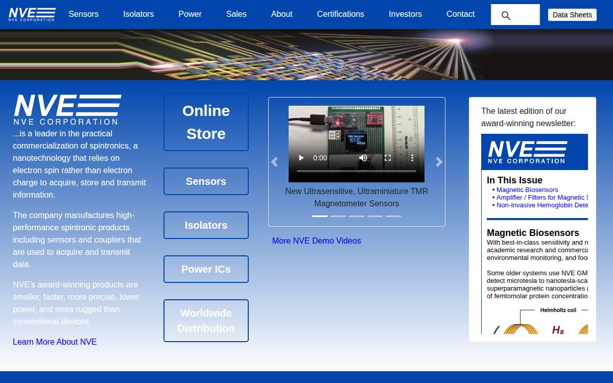Nve website preview