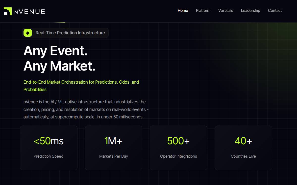 nVenue website preview