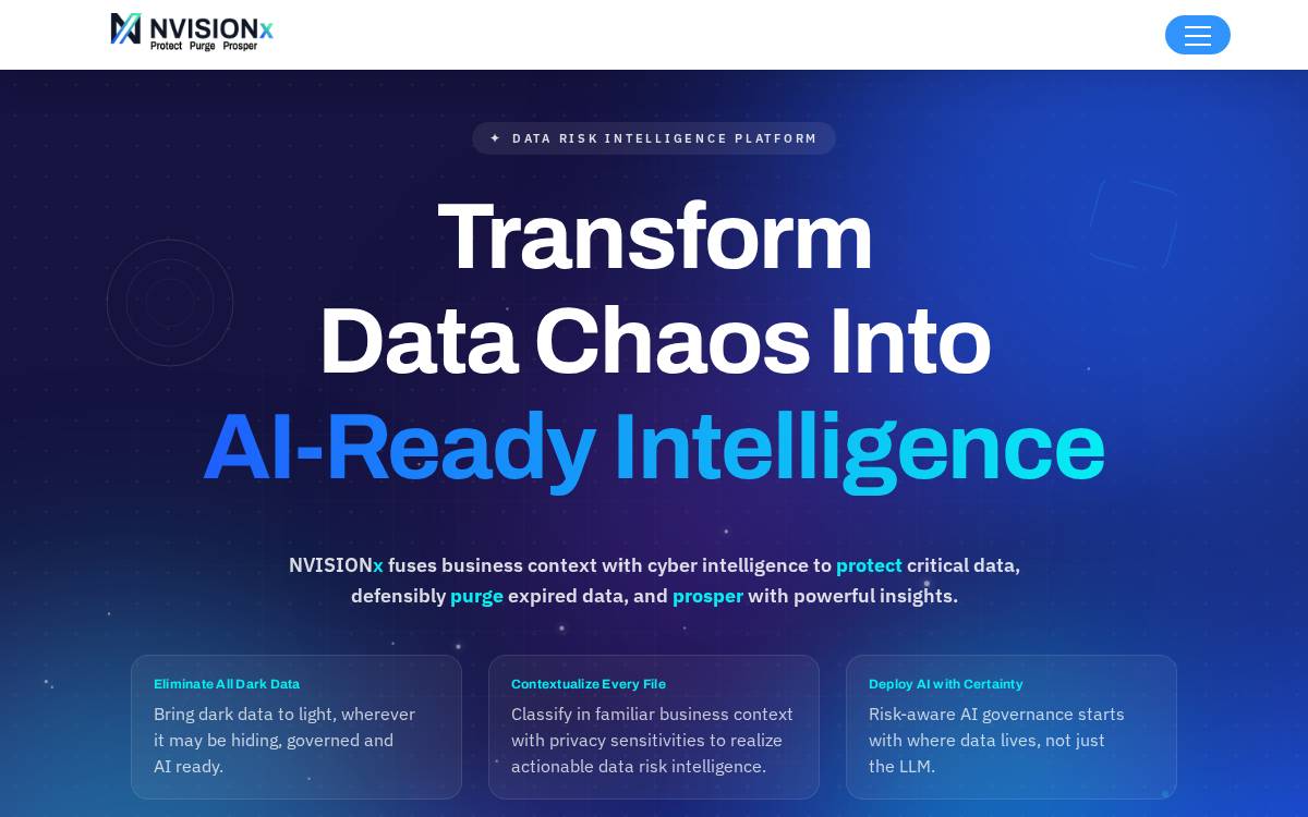 Nvisionx website preview