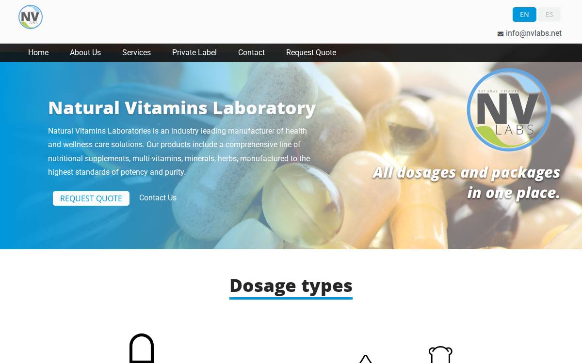 NV Labs website preview
