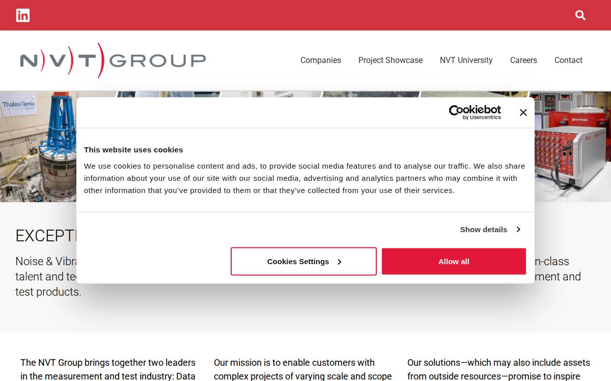 NVT Group website preview