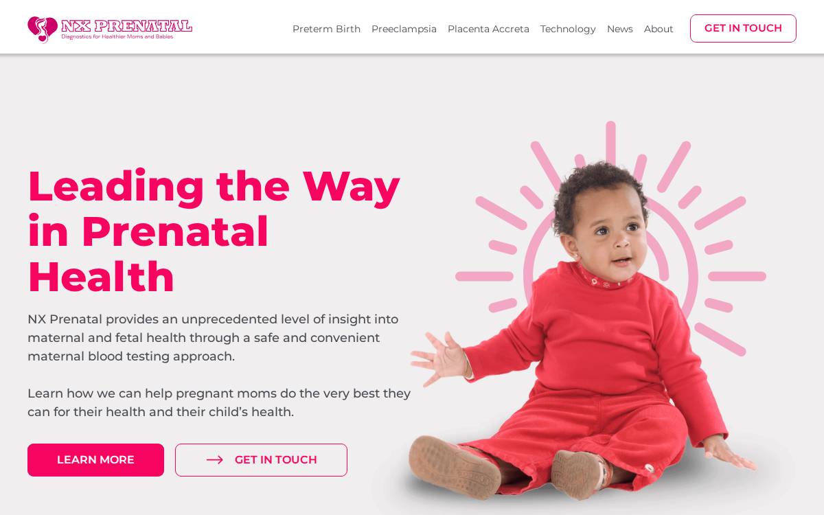 NX Prenatal website preview