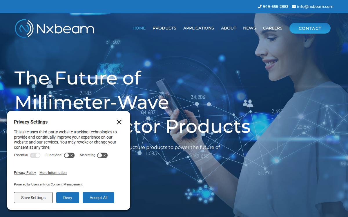 Nxbeam website preview