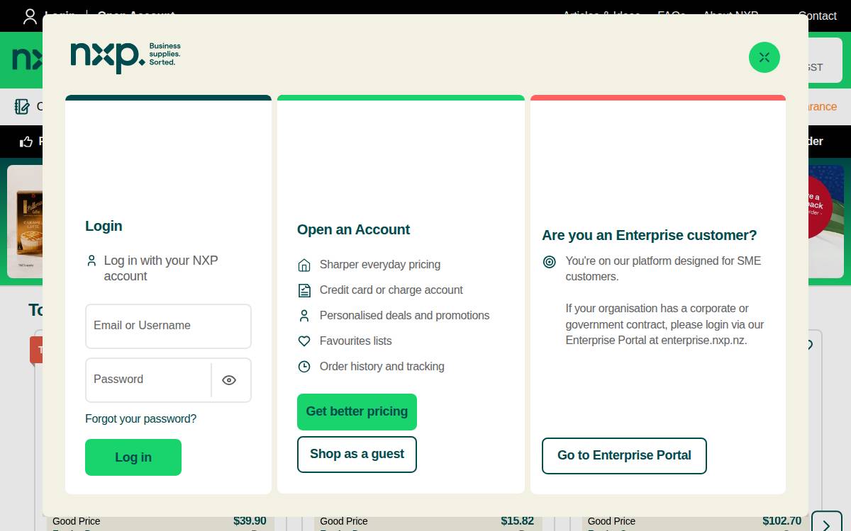 NXP website preview