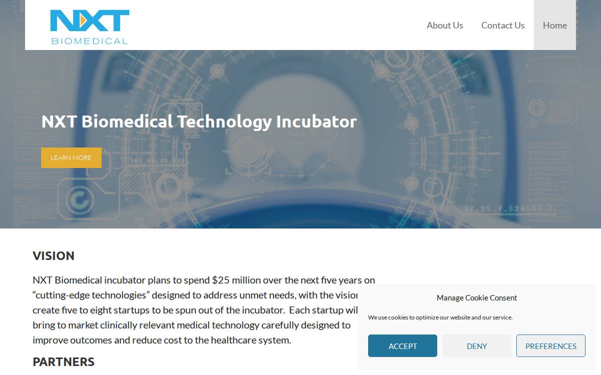NXT Biomedical website preview