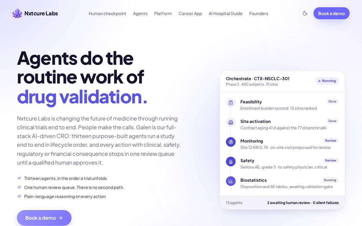 Nxtcure Labs website preview