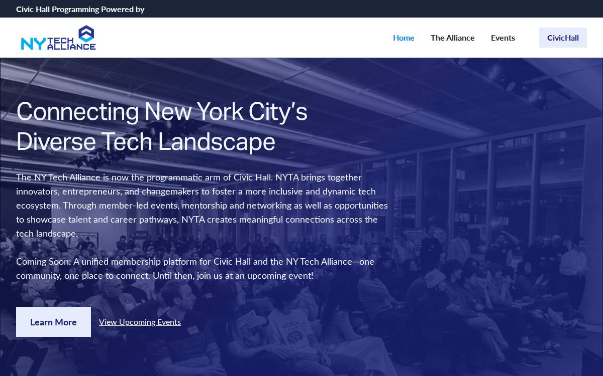 NY Tech Meetup website preview