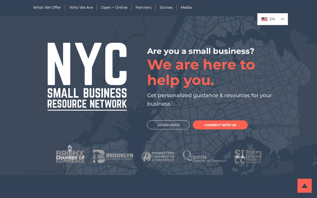 NYC Small Business Resource Network website preview
