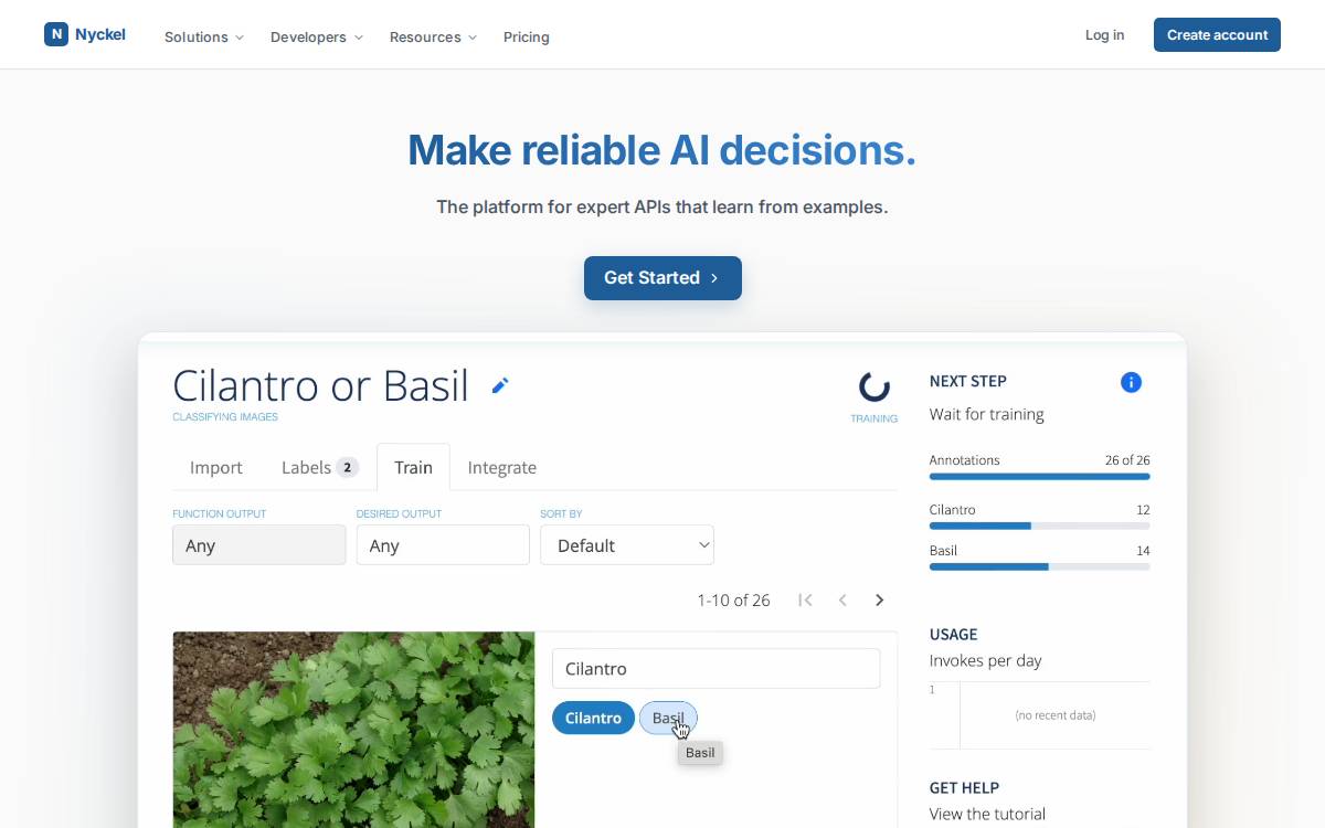 Nyckel website preview
