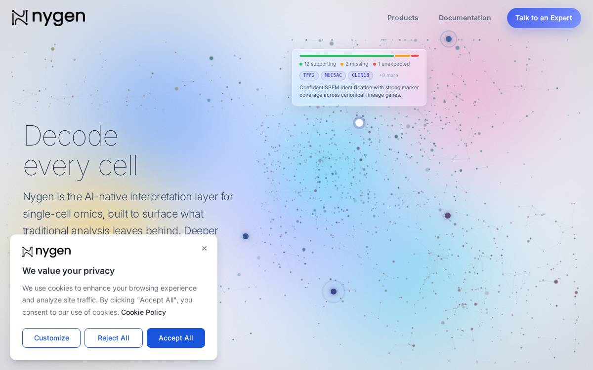 Nygen Analytics website preview