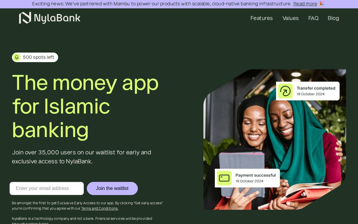 Nylabank website preview