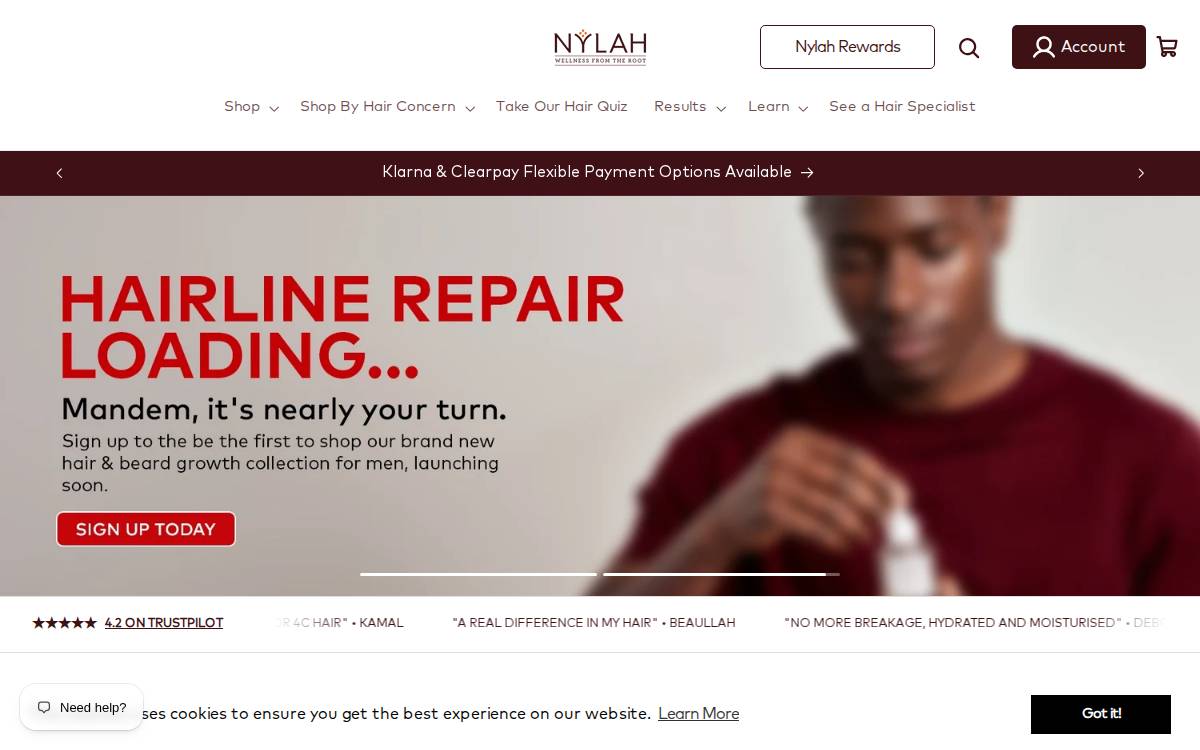 Nylahs Naturals Seed website preview