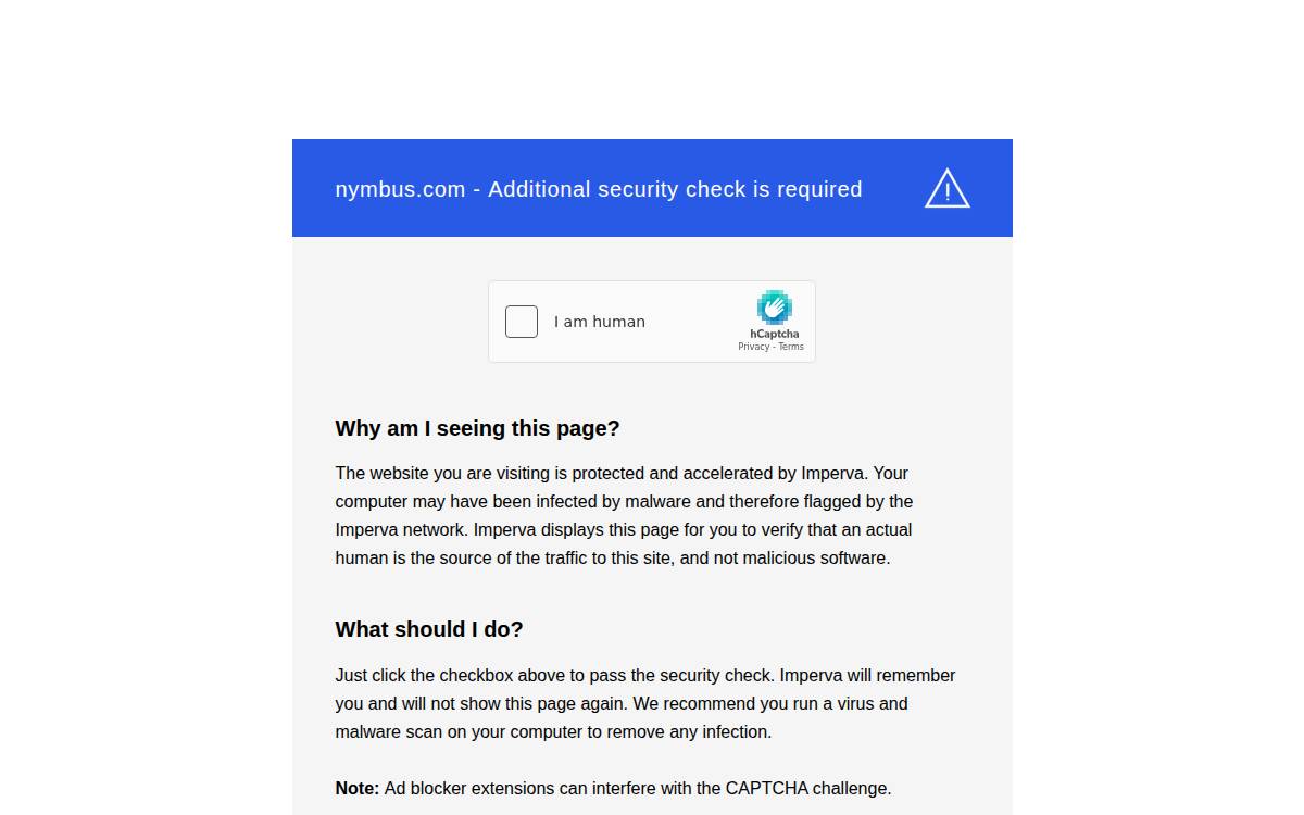 Nymbus website preview